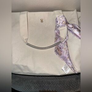 Victorias Secret Tote Bag with Scarf Accent